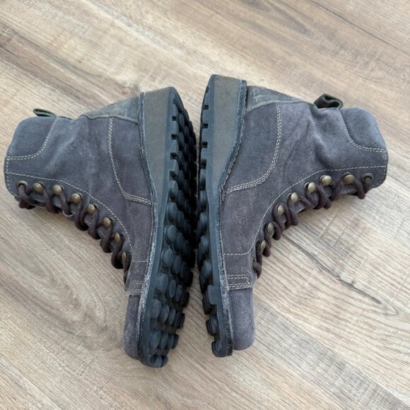 Fly London Malu Suede Lace Up Ankle Boots Moto Flat Bohemian Earthy 37 - Picture 5 of 9